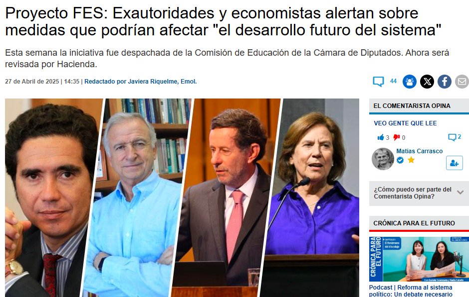 A propósito de las críticas que han surgido en torno del proyecto de ley FES, compartimos un estudio que realizamos en Acción Educar bajo el título "Los 20 problemas del FES", el cual ilustra detalladamente los riesgos que hay detrás de esta iniciativa.

👉accioneducar.cl/los-20-problem…