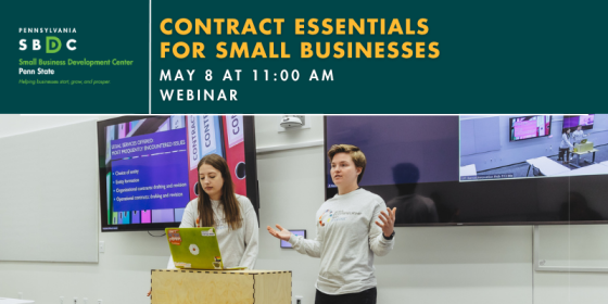 Pennsylvania SBDC (@pasmallbusiness) on Twitter photo Join <a href="/PennStateSBDC/">Penn State SBDC</a> for their #FREE "Contract Essentials for Small Businesses" Webinar!
Tune in to hear the importance of having clear contracts in place no matter who you're working with!
📆 5/8/25
⏰ 11:00 am - 12:00 pm
📍Click here to register: pasbdc.ecenterdirect.com/events/32441 Join <a href="/PennStateSBDC/">Penn State SBDC</a> for their #FREE "Contract Essentials for Small Businesses" Webinar!
Tune in to hear the importance of having clear contracts in place no matter who you're working with!
📆 5/8/25
⏰ 11:00 am - 12:00 pm
📍Click here to register: pasbdc.ecenterdirect.com/events/32441