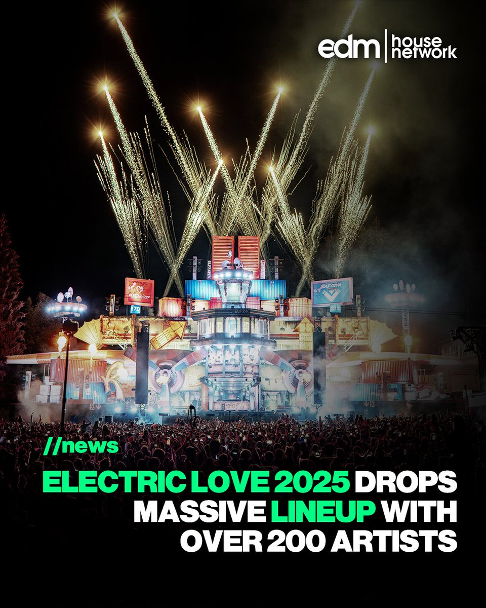 EDMHouseNetwork (@edmhousenetwrk) on Twitter photo . <a href="/ElectricLoveAUT/">Electric Love Festival</a>'s jaw-dropping 2025 lineup is here! 🤯
Read more: edmhousenetwork.com/200-artists-7-… . <a href="/ElectricLoveAUT/">Electric Love Festival</a>'s jaw-dropping 2025 lineup is here! 🤯
Read more: edmhousenetwork.com/200-artists-7-…