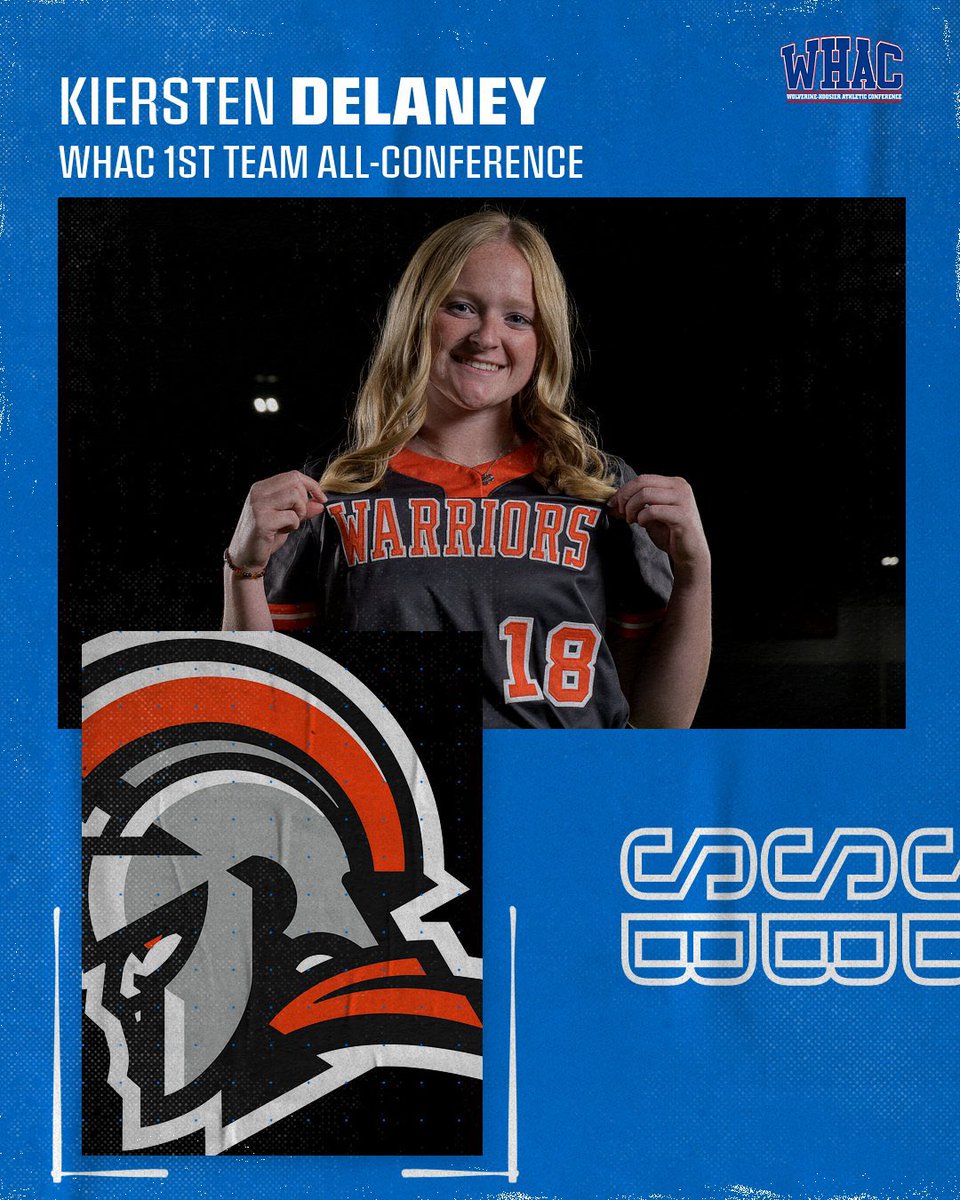 Congratulations to Maire Trouba, Kiersten Delaney, Savannah Bravo, Kaelie Kugler, and Bella Brock on earning Softball WHAC All-Conference Honors. 10 Warriors would also be named to the WHAC All-Academic Team! #GoWarriors