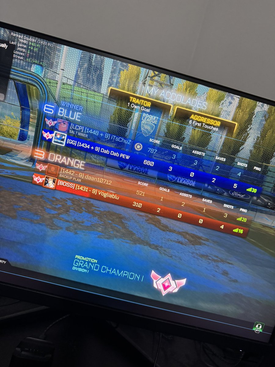 pew_dab's tweet image. AFTER A LONG LONG TIME, I HAVE FINALLY HIT GRAND CHAMPION IN ROCKET LEAGUE 🙌🙌🙌🙌