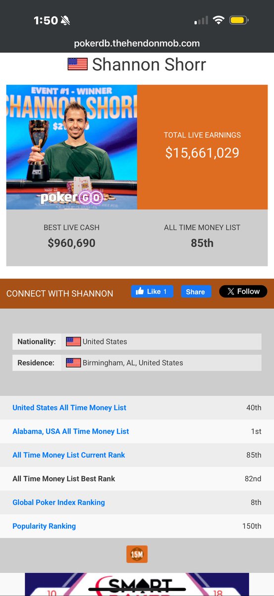 Jeff Gross (@jeffgrosspoker) on Twitter photo Sick Final Table as <a href="/michael_addamo/">Michael Addamo</a> goes for his 9th @ggpoker #GGMillions Win! Calling the action w/ the legend 🎙️ @shannonshorr who has taken 1st place in his last 3 LIVE poker tournaments ($37,000 a to $950,000+🤯) LIVE TODAY 2:15EST on
YouTube.com/ggpoker Sick Final Table as <a href="/michael_addamo/">Michael Addamo</a> goes for his 9th @ggpoker #GGMillions Win! Calling the action w/ the legend 🎙️ @shannonshorr who has taken 1st place in his last 3 LIVE poker tournaments ($37,000 a to $950,000+🤯) LIVE TODAY 2:15EST on
YouTube.com/ggpoker