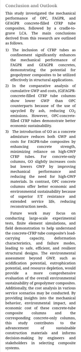 “Nano-Modified Fly-Ash-Based Geopolymer Concrete Filled Carbon Fiber-Reinforced Polymer Tube Composite: Mechanical Model and Life Cycle Assessment” 
#newPub in Transportation Research Record. Permanent link: lnkd.in/gpbWKkS3
Congrats to Dr. Zhipeng Li 🎉🎉🎉
