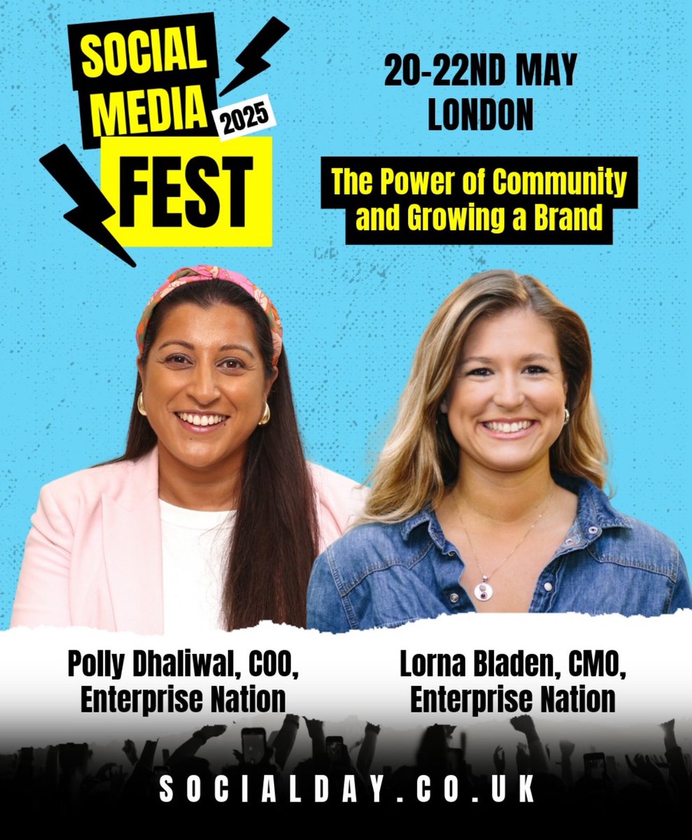 Me and <a href="/lornabladen/">Lorna Bladen</a> are joining the <a href="/social_day/">SocialDay 👨🏼‍🎤 #SocialDay24</a> team to talk about growing and scaling a community, shaping product feedback and staying mission focussed. 🔮

Join us at #SocialMediaFest2025 → socialday.co.uk

#CommunityGrowth #SmallBizSupport #SocialMediaFest