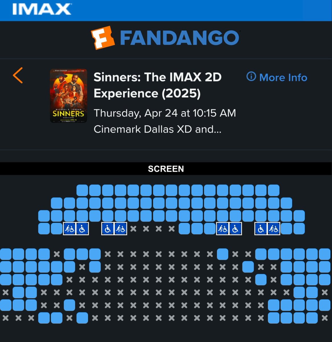 every damn theatre was sold for Sinner IMAX and couldn't cop a ticket

this was the showing for thursday MORNING...imagine all the evening slots