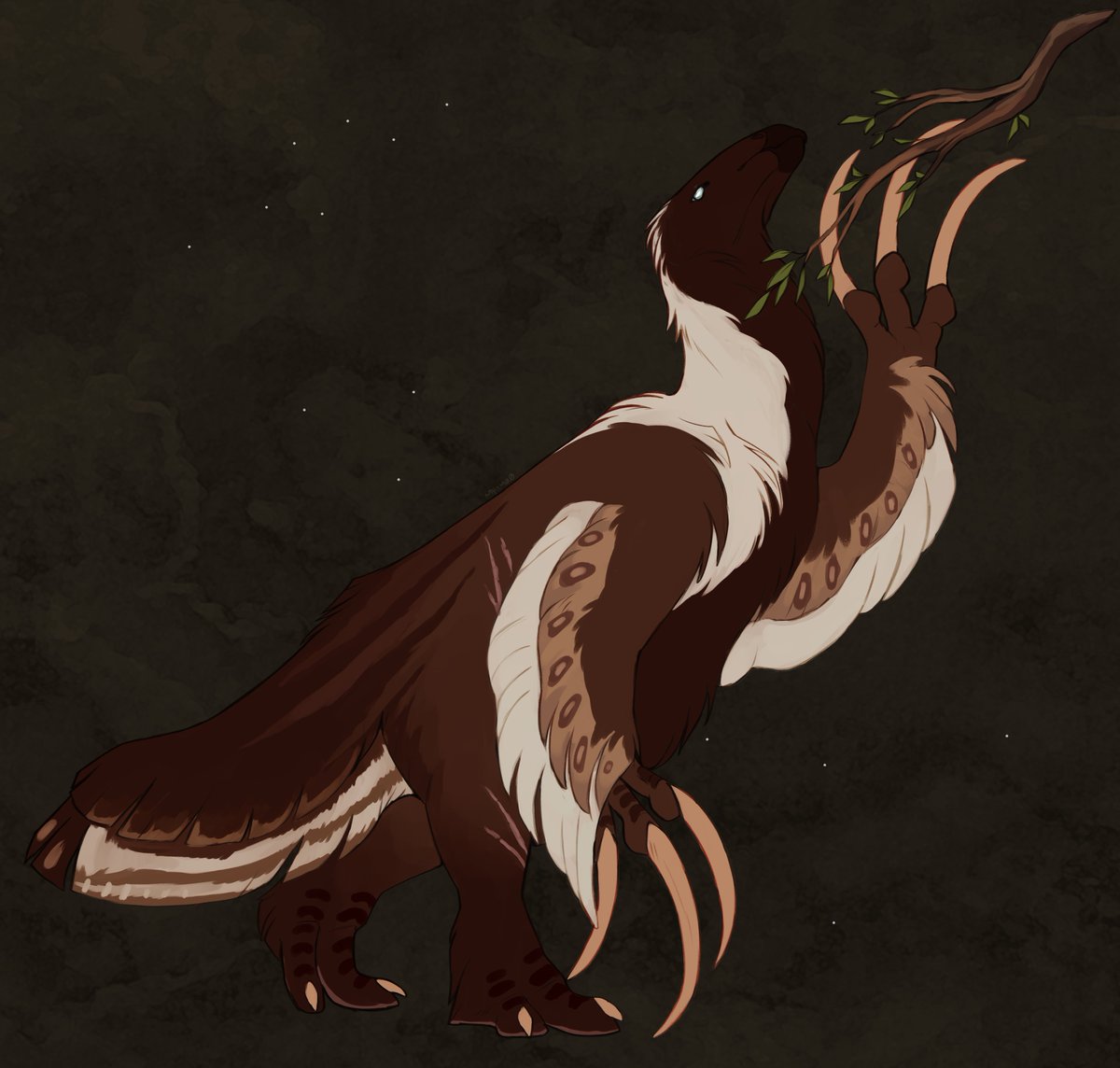 myamaa0's tweet photo. Therizinosaurus fullbody comm! https://t.co/a9aSyMBTW3
