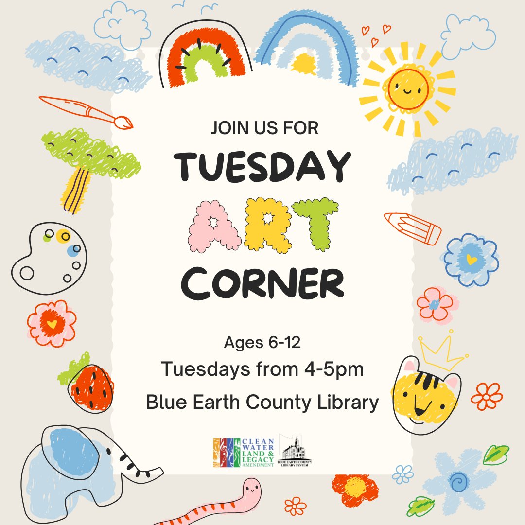 Join us today for another fun-filled crafternoon at the Art Corner! ✂️✨