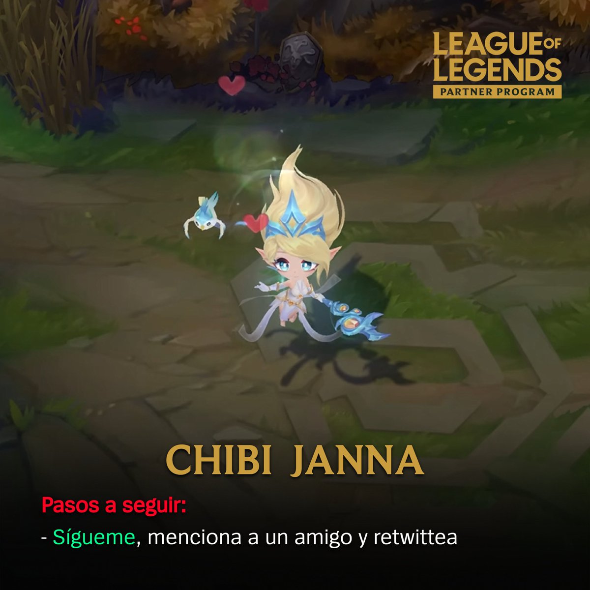 ¡Códigos de Chibi Janna! ♥ 🌪️

Para cualquier región.
• Sigue los pasos que describe la imagen y ¡Mucha suerte a todos! | #TFTPartner