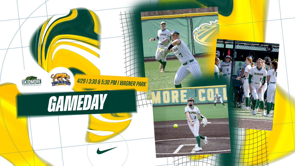 It's GAMEDAY at Wagner Park for our last home game of the season! First pitch at 3:30 &amp; 5:30 PM vs MCLA! 

🎥: skidmoreathletics.com/sports/2025/1/…
📊: skidmoreathletics.com/sidearmstats/s…
