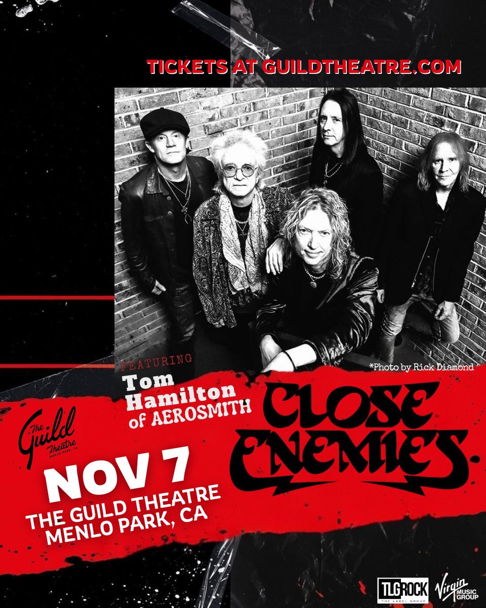 The Guild Theatre (@guildtheatre) on Twitter photo JUST ANNOUNCED! 📣 Get ready to rock with <a href="/CloseEnemiesX/">Close Enemies</a> on NOV 7 at The Guild Theatre featuring Tom Hamilton of Aerosmith. Set your reminders— tickets go on sale THIS FRI 5/2 at 12PM.
Doors 7PM // Show 8PM JUST ANNOUNCED! 📣 Get ready to rock with <a href="/CloseEnemiesX/">Close Enemies</a> on NOV 7 at The Guild Theatre featuring Tom Hamilton of Aerosmith. Set your reminders— tickets go on sale THIS FRI 5/2 at 12PM.
Doors 7PM // Show 8PM