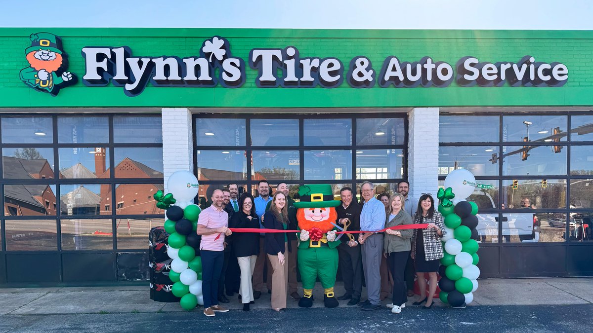 It was a beautiful day for our ribbon cutting ceremony at our new location in Stow, Ohio! Stop by Flynn's for all of your tire &amp; auto service needs ☘️🚙