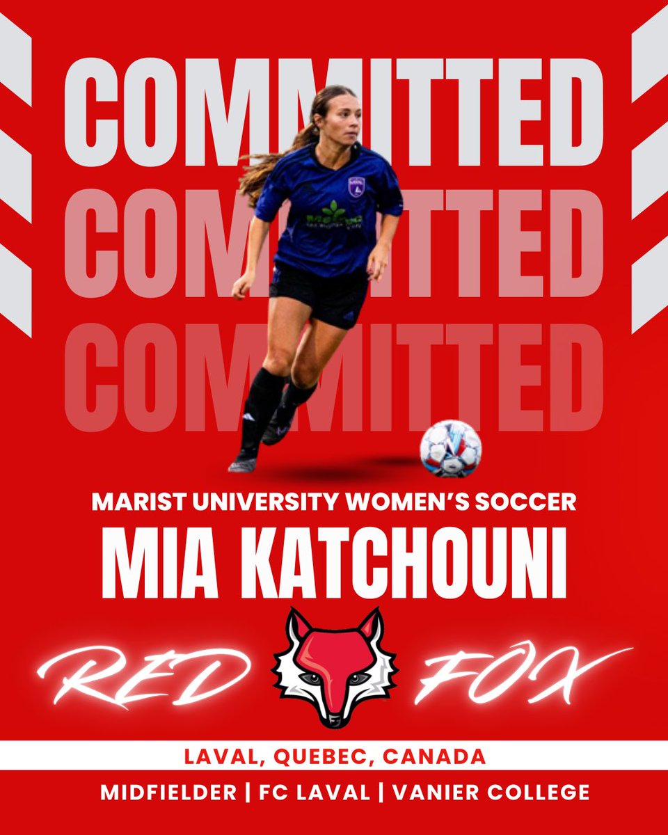 Committed to be the best version of you Mia Katchouni !! 🦊⚽️ A technical and talented box to box midfielder with relentless work rate and high quality character! Welcome to the Red Fox Family Mia!! 
Elite | Excellence | Family | Pride | Preparation | Love