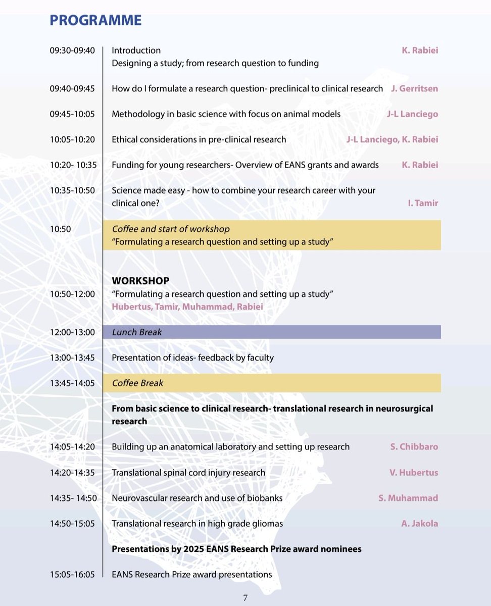 Katrin Rabiei MD, PhD (@drkatrin_rabiei) on Twitter photo Excited to introduce the new <a href="/EANSonline50/">European Association of Neurosurgical Societies</a> Research course!
For the first time the research course will have a focus on preclinical & translational research! #Neurosurgery Excited to introduce the new <a href="/EANSonline50/">European Association of Neurosurgical Societies</a> Research course!
For the first time the research course will have a focus on preclinical & translational research! #Neurosurgery