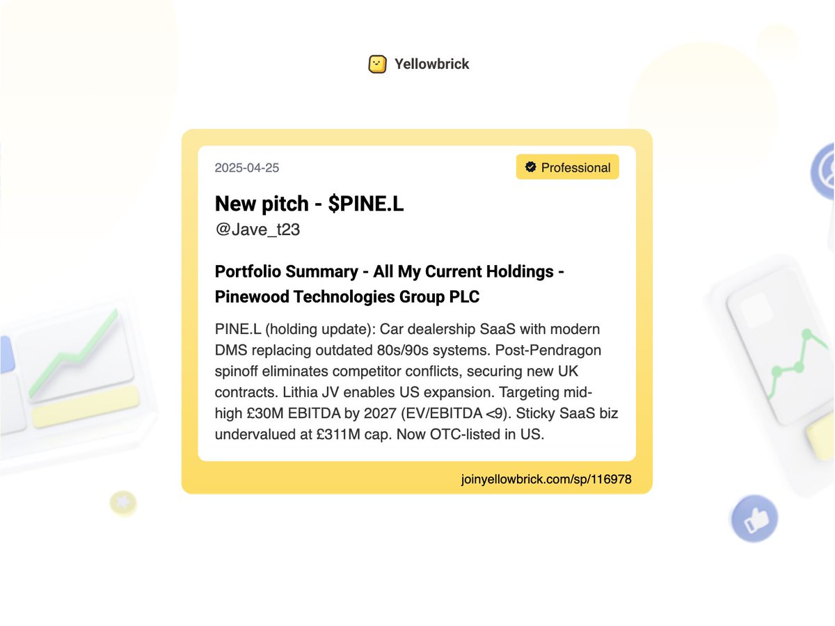 Yellowbrick Investing tweet media