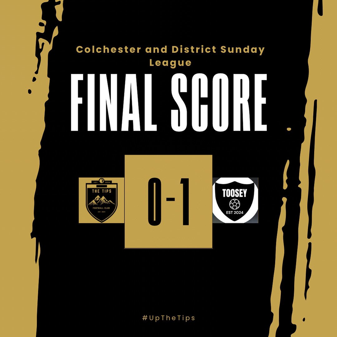It ends in defeat for the Tips on a night where we never really got going, congratulations to Toosey who fully deserved the win. A massive game awaits Sunday to crown the champions of Colchester. Thank you again to everyone who came to support the boys. #upthetips