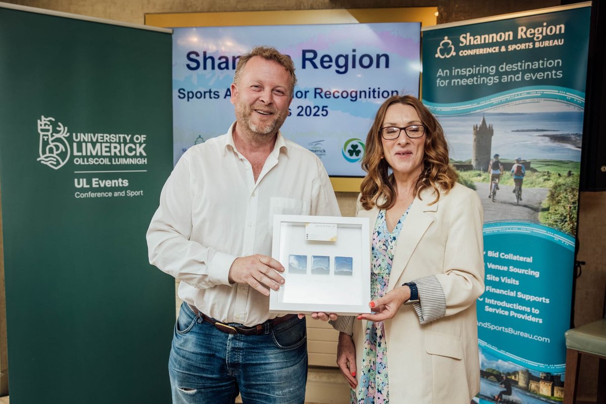 Daniel MacCarthy (@historymaking_) on Twitter photo Honoured to be honoured at engaging, insightful, impactful Sports Tourism event hosted by <a href="/ULimsport/">UL Sport</a> <a href="/Shannon_Region/">Shannon Region Conference & Sports Bureau</a> <a href="/LimerickCouncil/">Limerick Council - Comhairle Luimnigh</a> and so well emceed by <a href="/HartnettRob/">Rob Hartnett</a> . Special shout out to David Ward & UL events team & delighted <a href="/TafisaOffice/">TAFISA</a> European Games 2026 bid won out. Honoured to be honoured at engaging, insightful, impactful Sports Tourism event hosted by <a href="/ULimsport/">UL Sport</a> <a href="/Shannon_Region/">Shannon Region Conference & Sports Bureau</a> <a href="/LimerickCouncil/">Limerick Council - Comhairle Luimnigh</a> and so well emceed by <a href="/HartnettRob/">Rob Hartnett</a> . Special shout out to David Ward & UL events team & delighted <a href="/TafisaOffice/">TAFISA</a> European Games 2026 bid won out.