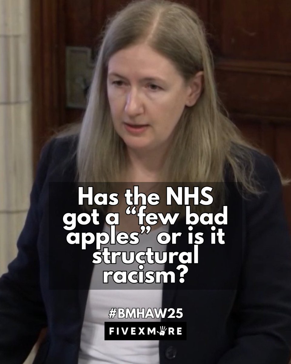 fivexmore's tweet image. Has the NHS got a “few bad apples” or is it structural racism?
This week is Black Maternal Health Week organised by @fivexmore and there was a debate earlier in Parliament today secured by @BellRibeiroAddy
Dr Caroline Johnson who has been an NHS doctor for over 20 years and is…