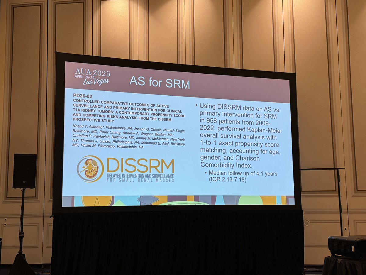 Muhammed A. Moukhtar Hammad (@mo_moukhtar) on Twitter photo <a href="/Khalid_Alkhatib/">Khalid Y. Alkhatib, MD, MMSc</a> featured in the plenary for a great study on AS for SRM!
Growth >0.5 cm/year did not affect oncologic outcomes!
Always an inspiration seeing his work!
<a href="/drphil_urology/">Phillip Pierorazio</a>
<a href="/PennUrology/">Penn Urology</a> <a href="/Khalid_Alkhatib/">Khalid Y. Alkhatib, MD, MMSc</a> featured in the plenary for a great study on AS for SRM!
Growth >0.5 cm/year did not affect oncologic outcomes!
Always an inspiration seeing his work!
<a href="/drphil_urology/">Phillip Pierorazio</a>
<a href="/PennUrology/">Penn Urology</a>