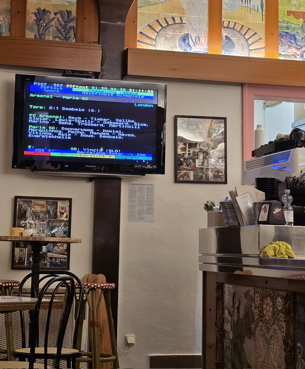 This place keeping up to date on the Champions League in the way God intended