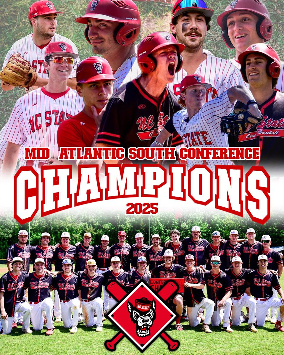 For the second time in three years, your NC State Club Baseball team are the Kings of the Mid-Atlantic South 

Next up ➡️ Wilson, NC