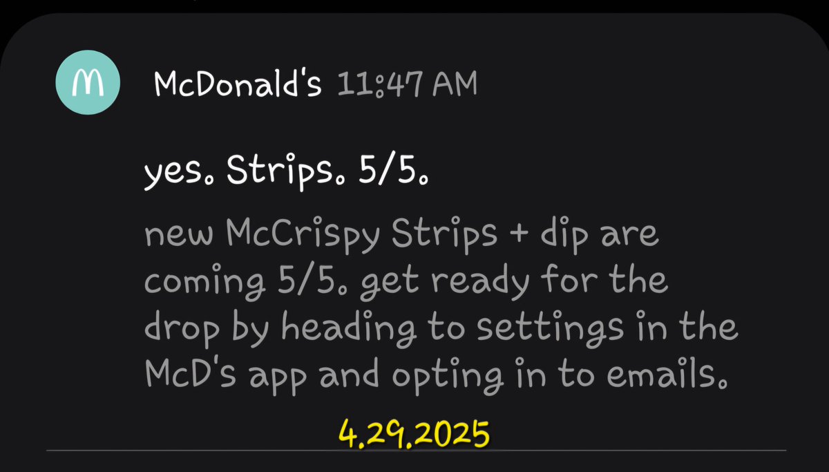 putterJAXX's tweet photo. @McDonalds wants YOU to make sure you are ready for the drop! 5/5
Email settings ✓
Could we hear from Ronald?
#badabababa