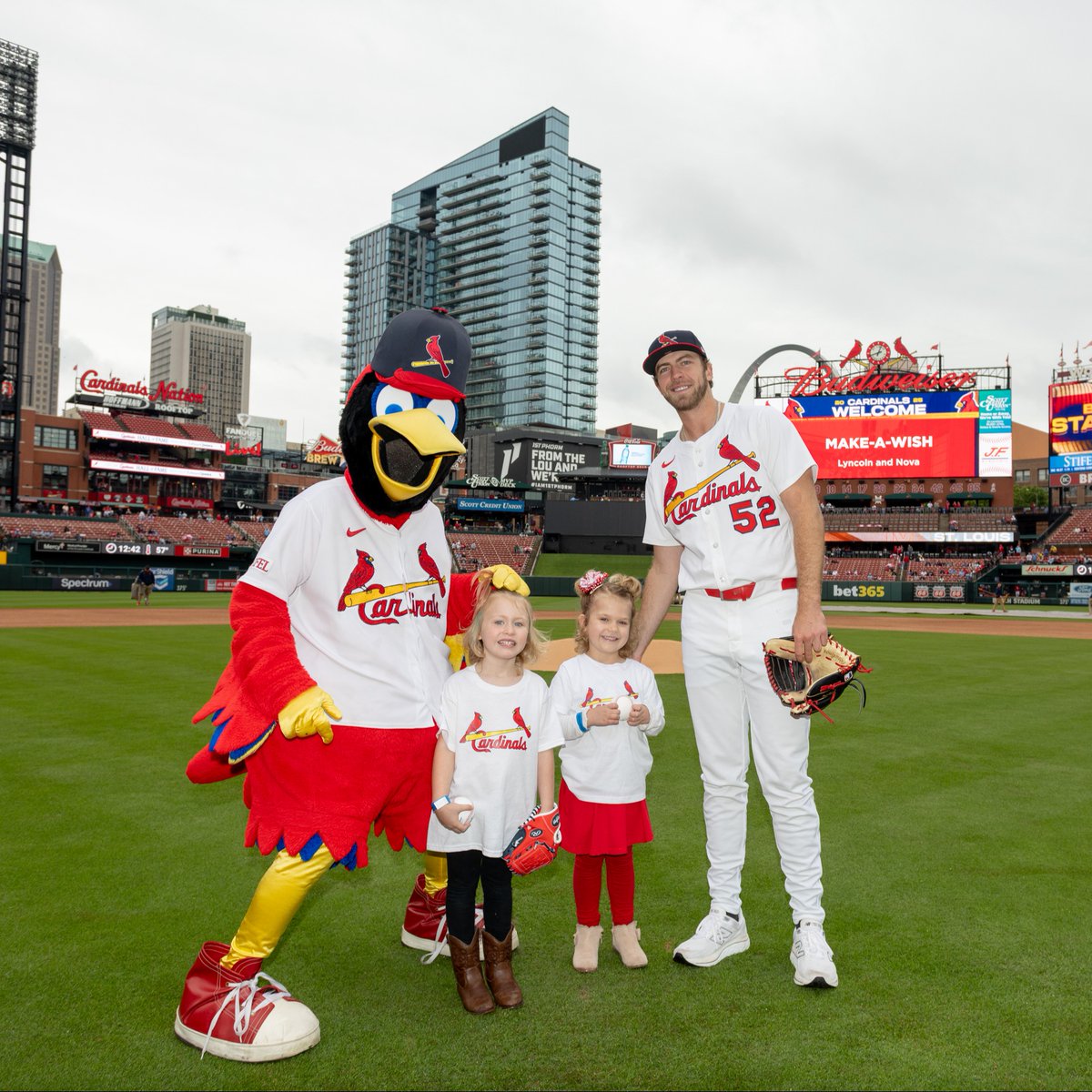 CardinalsCare (@cardinalscare) on Twitter photo This #WorldWishDay, we're proud to support <a href="/MakeAWishMOKAN/">Make-A-Wish Missouri & Kansas</a> and the incredible work they do to bring hope and joy to children battling critical illnesses.
Over the weekend, we hosted Make-A-Wish ambassadors Nova and Lyncoln at Busch Stadium for an unforgettable first pitch! This #WorldWishDay, we're proud to support <a href="/MakeAWishMOKAN/">Make-A-Wish Missouri & Kansas</a> and the incredible work they do to bring hope and joy to children battling critical illnesses.
Over the weekend, we hosted Make-A-Wish ambassadors Nova and Lyncoln at Busch Stadium for an unforgettable first pitch!