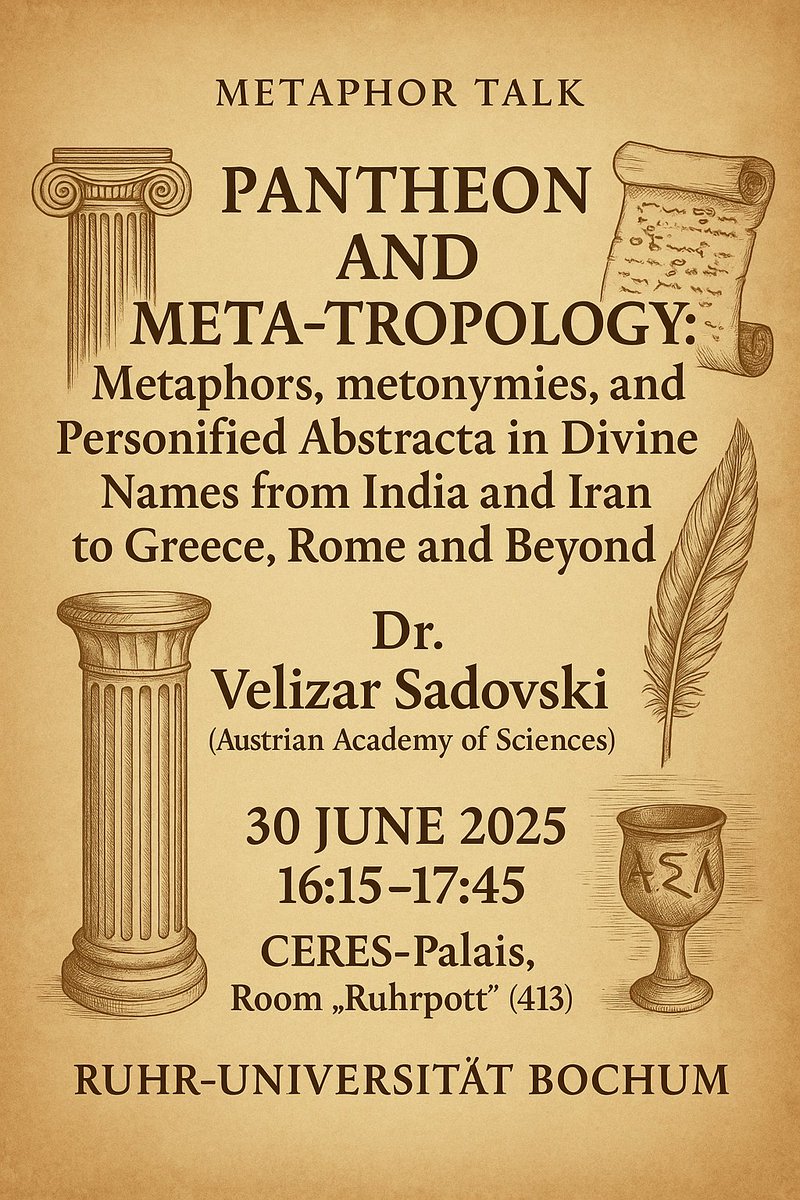 eug1979's tweet photo. e-Onomastics: The #Language of the #Gods: An #Onomastic Journey Through #Indo-#European #Mythology https://t.co/y66e3bNF3I #lecture by Dr. Velizar #Sadovski (Austrian Academy of Sciences, Institute of #Iranian Studies) exploring world of divine naming in Indo-European mythologies https://t.co/CbpOxaFn3k