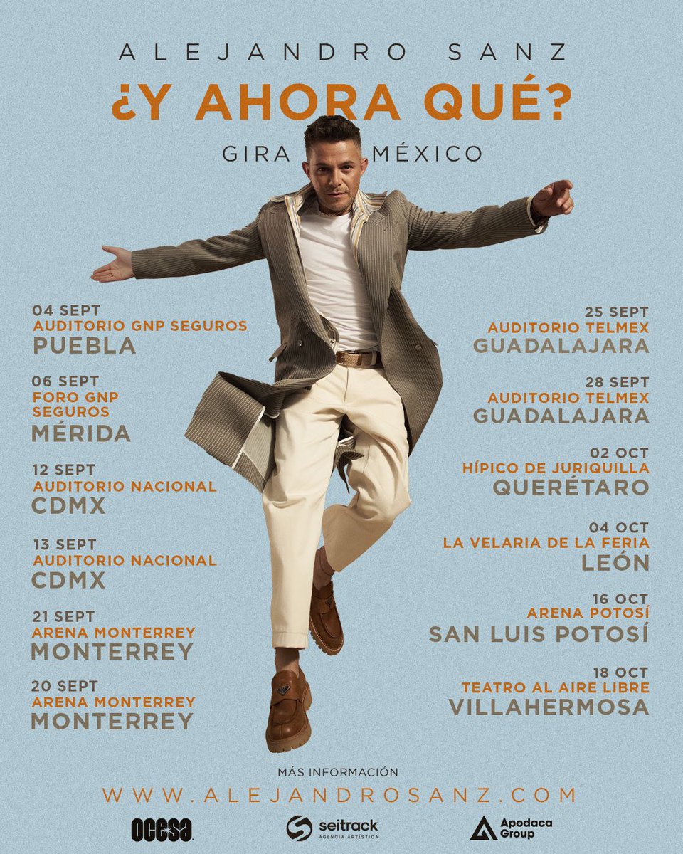 HSanzerosMexico's tweet photo. Vomono" que nos vamoooooo!! Te esperemos con unas coronitas 🍺, taquitos de pastor 🌮 y tus ♥️'s 🇲🇽 puros!!!
#GiraYAhoraQue Primeras fechas confirmadas ⬇️
#PreventaBanamex 6 de mayo 📣 
@seitrack
@sonymusicmexico
@SonyMusicSpain
@seitrackes
@HombresSanzeros
@banamex https://t.co/JqlpI0w7Cd