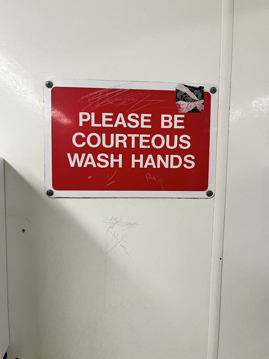 I like a gentle suggestion but what if this said “Don’t be disgusting. Wash hands”