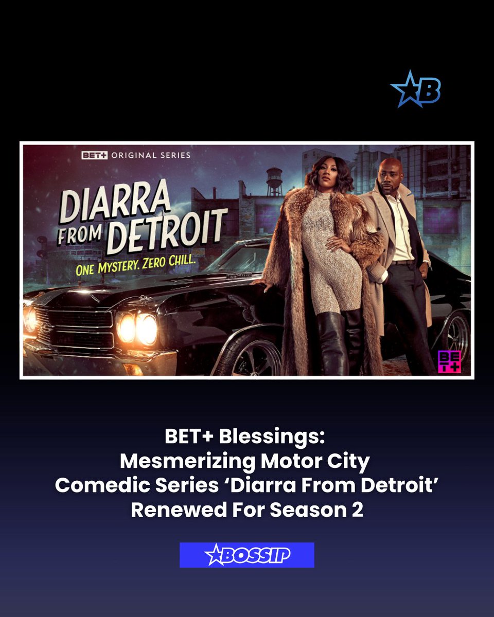BET+ and BET Studios announced the renewal of Diarra From Detroit for a highly anticipated second season. Read more about the critically acclaimed series renewal here: bit.ly/4kfQJk7