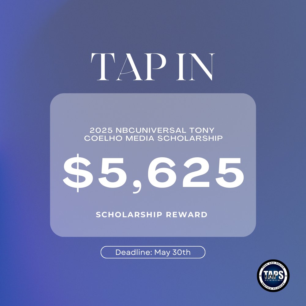 TAPS Academy (@tapsacdmy) on Twitter photo Scholarship alert.🚨  Looking for a future in media? This scholarship may be for you! Apply today! surveymonkey.com/r/9WGLN69 Scholarship alert.🚨  Looking for a future in media? This scholarship may be for you! Apply today! surveymonkey.com/r/9WGLN69