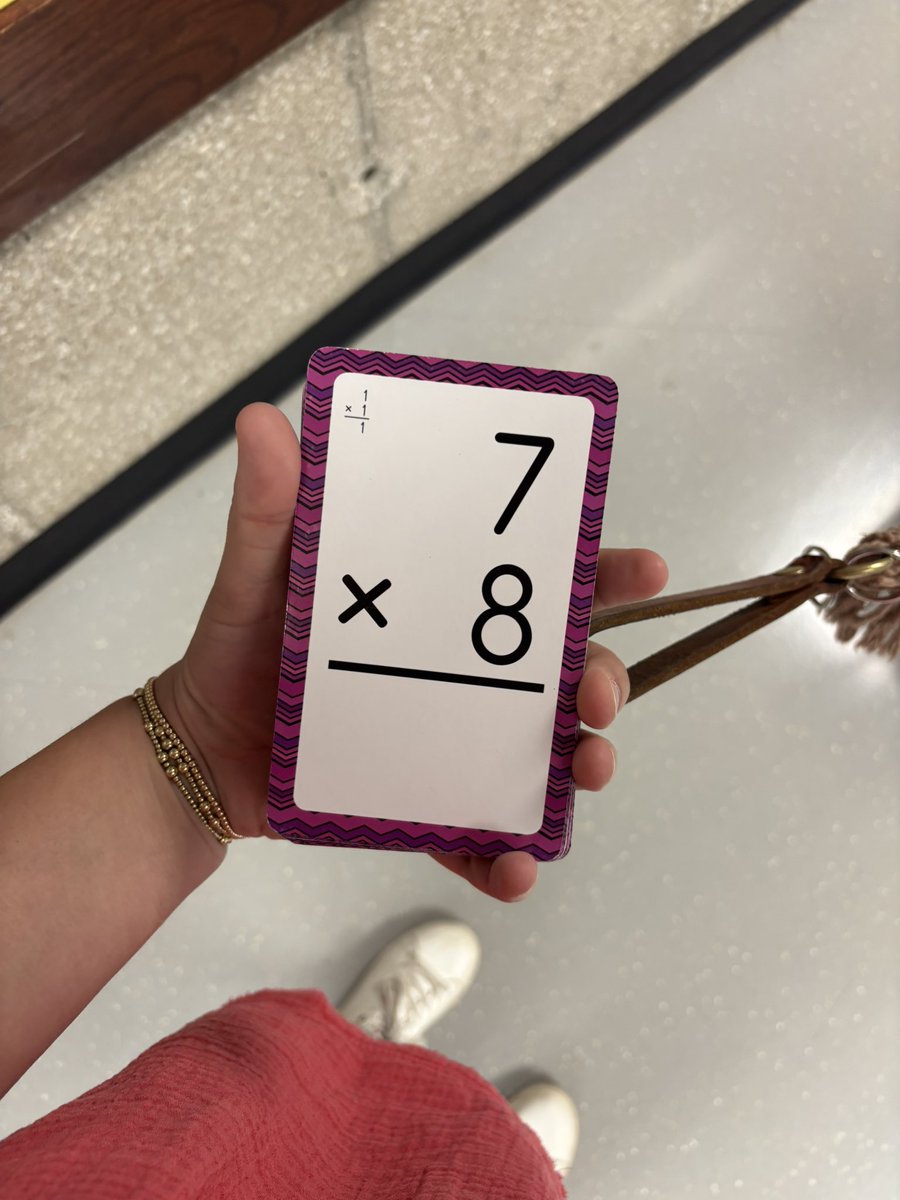 Hallway fact fluency practice! The students think we’re playing a game, but really we’re just being purposeful with our transition minutes! If I forget the cards they are sure to remind me!