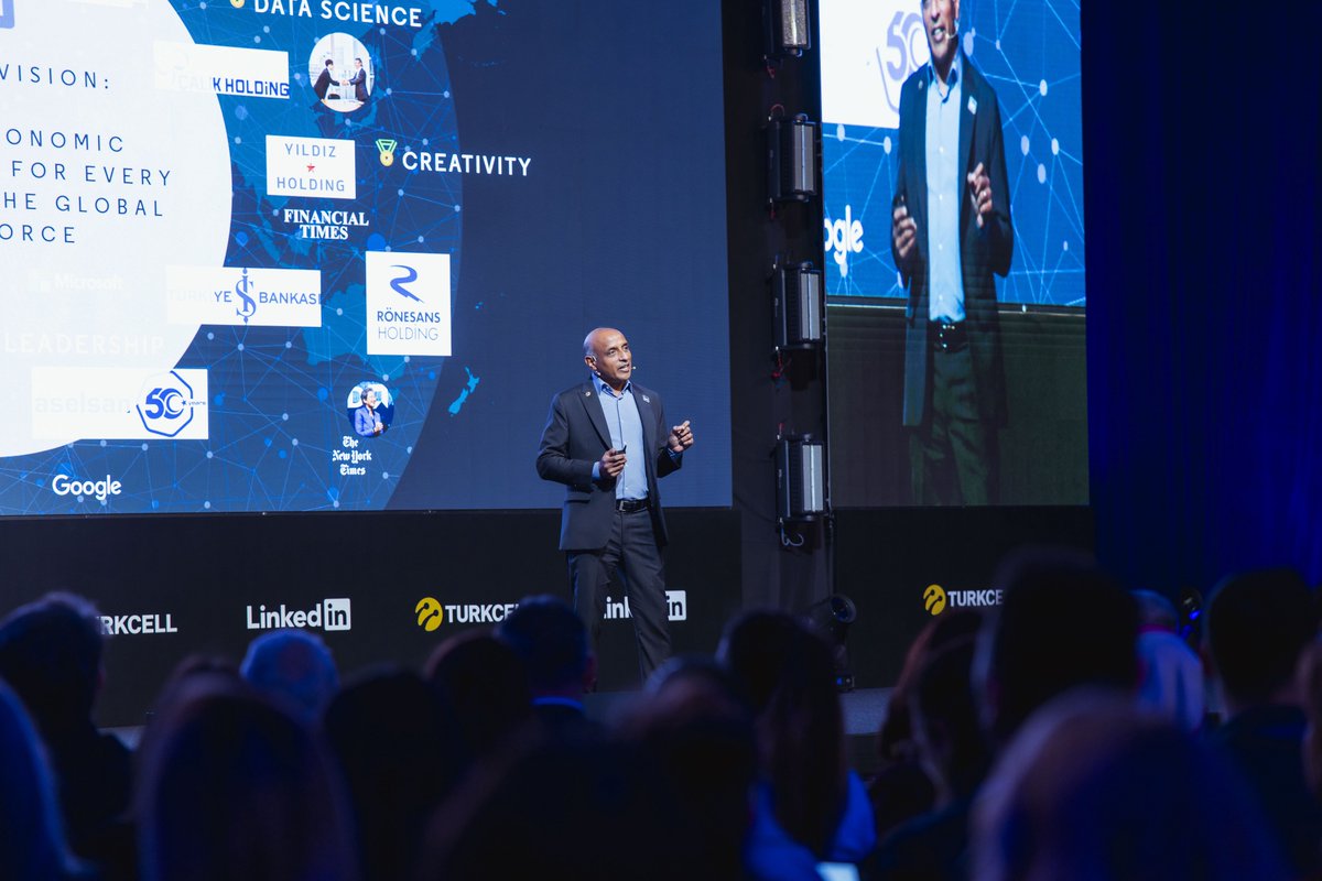Bugün, LinkedIn ile ortak düzenlediğimiz “Yapay Zekâ Çağında İnsanın Gerçek Gücünü Keşfetmek”
başlıklı LinkedIn Connect İstanbul etkinliğindeydim. 

Çok değerli iş insanlarıyla ve uluslararası düşünce
liderleriyle bir araya geldik.

Yapay zekâ insanlığın elini güçlendiren bir
