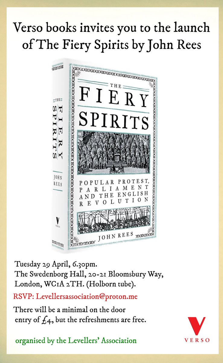 Miranda Malins (@mirandamalins) on Twitter photo A fascinating evening celebrating the launch of <a href="/JohnWRees/">John Rees</a> fabulous new book THE FIERY SPIRITS <a href="/VersoBooks/">Verso Books</a> Congratulations John! 👏🥂 We’ll have to have you back on the podcast! #1666AndAllThat #17thcentury #history A fascinating evening celebrating the launch of <a href="/JohnWRees/">John Rees</a> fabulous new book THE FIERY SPIRITS <a href="/VersoBooks/">Verso Books</a> Congratulations John! 👏🥂 We’ll have to have you back on the podcast! #1666AndAllThat #17thcentury #history