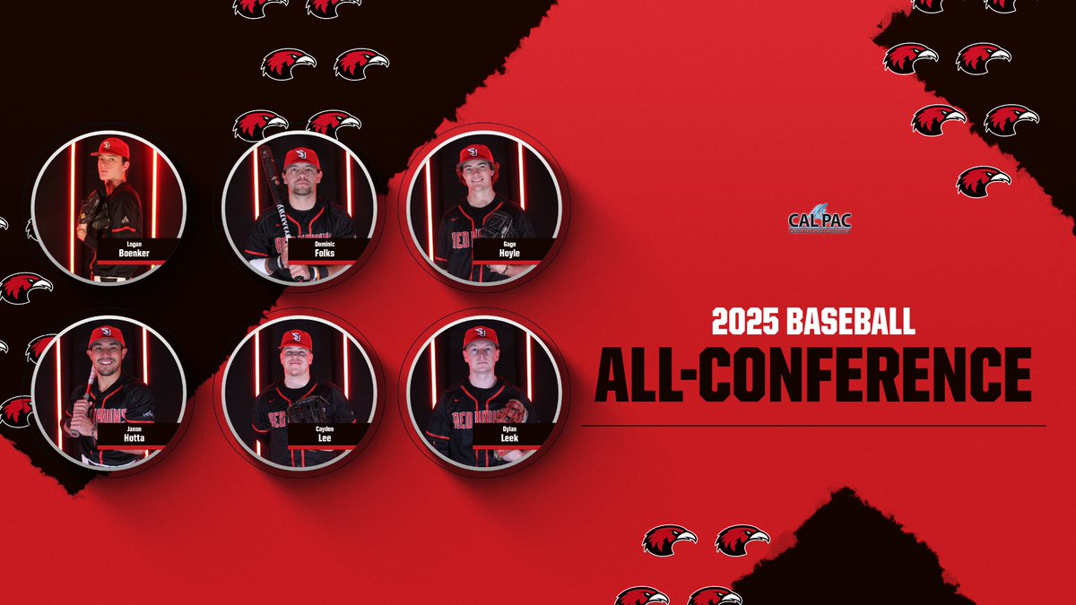 SimpsonRedHawks's tweet image. 🚨2025 Cal Pac Baseball Accolades
🥇All-Conference: 
🥇Logan Boenker
🥇Dominic Folks
🥇Gage Hoyle
🥇Jaxon Hotta
🥇Cayden Lee
🥇Dylan Leek
All-Academic
📚Dominic Folks
📚Jaxon Hotta
📚Dylan Leek
📚Chase Rossman
Champions of Character
👏🏻Logan Boenker