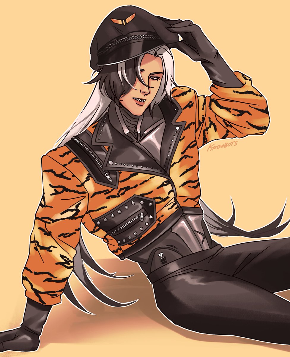 krowbots's tweet image. realized i could draw him wearing whatever i want #Boothill