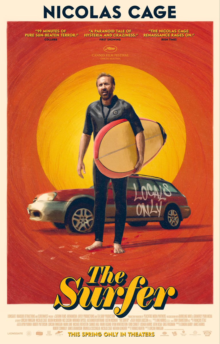 film_person's tweet photo. #TheSurferFilm is a ride into insanity with the iconic Nicolas Cage. Finnegan doesn’t shy away from his trippy style with this having dramatic acting &amp; in your face style (from sound/camera/editing.) Complex script may loose people but I was gripped. For shore I recommend it 😂. https://t.co/rBQrCvHsYi