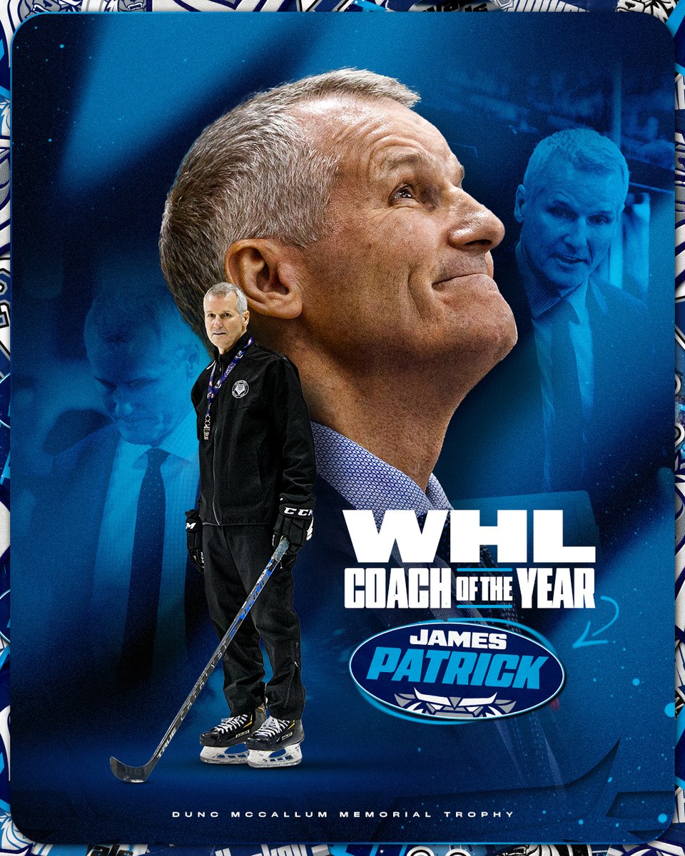 Royals Head Coach James Patrick has received the Dunc McCallum Memorial Trophy for WHL Coach of the Year!

Learn more > bit.ly/4kfI2pZ