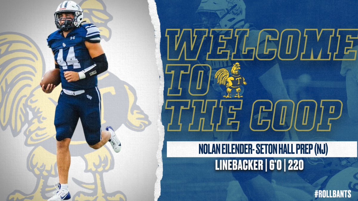 Welcome to the Coop,

🐔 Nolan Eilender
📍 Seton Hall Prep, NJ
🏈 Linebacker
🎞️hudl.com/profile/169099…

#RollBants #TrinColl