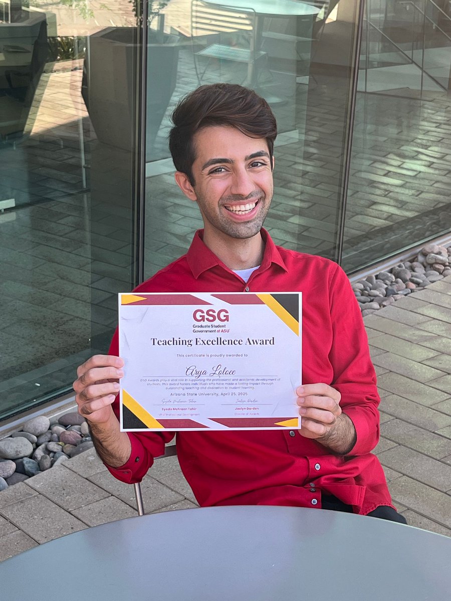Christina Birkel (@birkelchristina) on Twitter photo 📣 Shout out to another #BirkelGroup team member:
⭐ Arya won a Teaching Excellence Award by the Graduate Student Government <a href="/ASU/">Arizona State University</a>. This award honors individuals who have made a lasting impact through outstanding teaching and dedication to student learning.
👏 We are proud of you! 📣 Shout out to another #BirkelGroup team member:
⭐ Arya won a Teaching Excellence Award by the Graduate Student Government <a href="/ASU/">Arizona State University</a>. This award honors individuals who have made a lasting impact through outstanding teaching and dedication to student learning.
👏 We are proud of you!