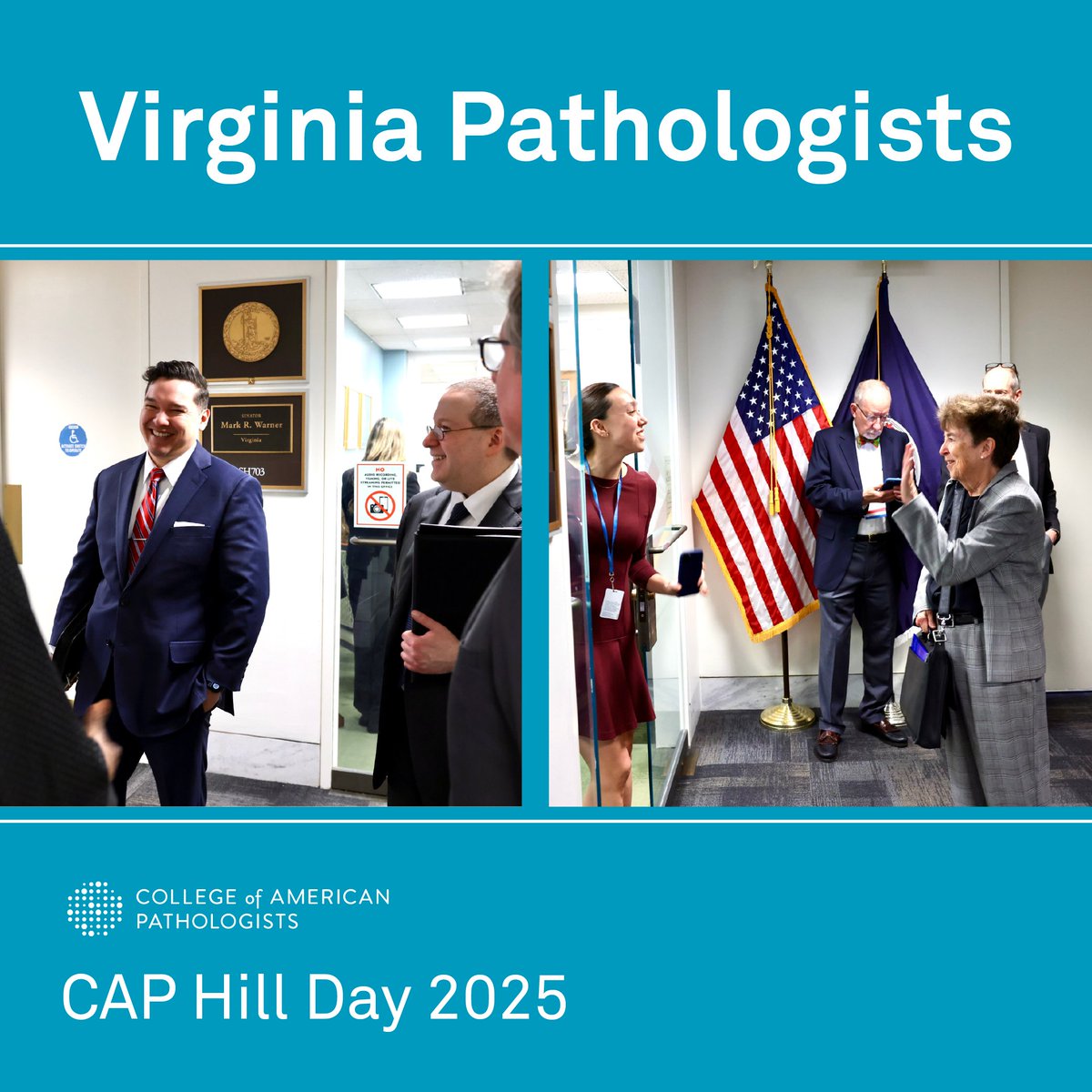 Thank you to <a href="/MarkWarner/">Mark Warner</a> and staff for meeting today with Virginia pathologists!