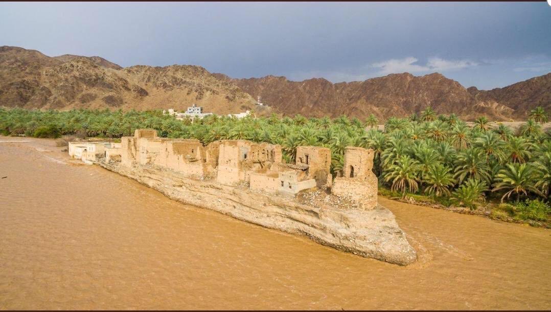 تلك الحشاة لقد ألقت مراسيها 
أبية في شموخ وسط واديها
عصية إن  أتاها الماء، فهي به
كمركب للنبي نوح بمن فيها
رست وثمة أجيال بها ثبتوا
وحصّنوها وأعلوا من مبانيها
وهم إذا فيضان الماء حاط بها
صاروا بها يمخرون الماء معليها 
سبحان صانعها سبحان حافظها
سبحان -في لجج الأمواج- مجريها