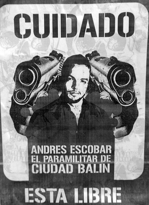 XPost1A's tweet photo. El paramilitar Andrés Escobar es un peligro para la sociedad. https://t.co/pd88yP3iUc