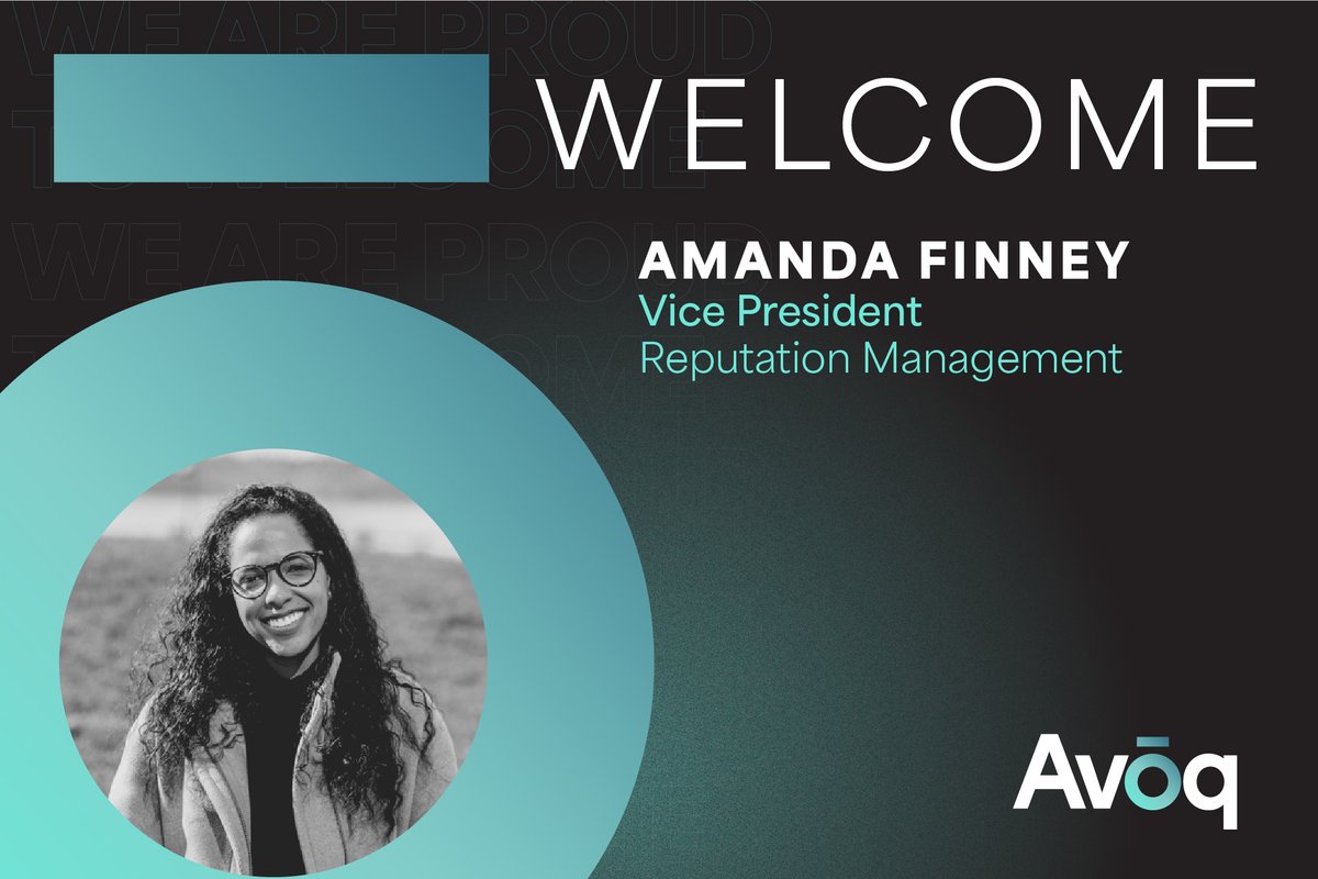 We’re excited to welcome Amanda Finney to Avoq’s Reputation Management team as Vice President in our New York office! Amanda most recently served as Director of Public Affairs at the U.S. Department of Energy and previously worked as Chief of Staff to the White House Press Office
