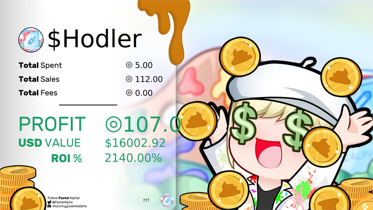 PastelAlpha's tweet photo. Tag team call from @Brian_Degens and @CookerFlips 

$HODLER at 8k to 600k https://t.co/KF2eSIngMQ