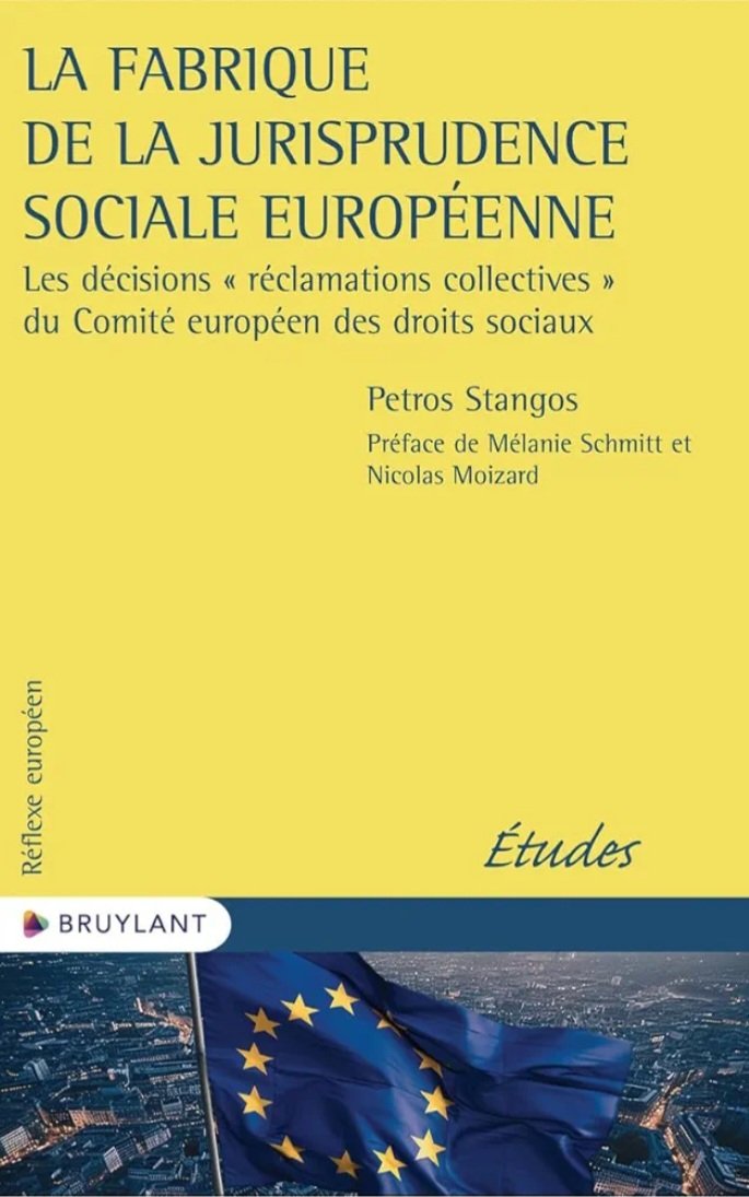📚 La Fabrique de la Jurisprudence Sociale Européenne: Les décision &lt;&lt; réclamations collectives&gt;&gt; du Comité européen des droits sociaux. 
Written by/Écrit par/Escrito por Petros Stangos.
amazon.com.br/fabrique-juris…