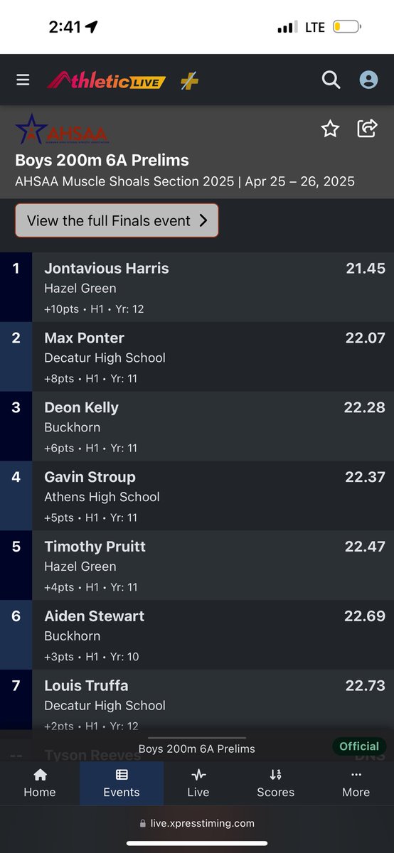 D3onk3lly's tweet photo. sectionals recap 
100 prelims - 11.32
100 finals - 11.10
200 prelims - 22.99
200 finals - 22.28
400m finals - 50.58
4x4 3:23.06
#co2026 https://t.co/RkQ1qYUdR6