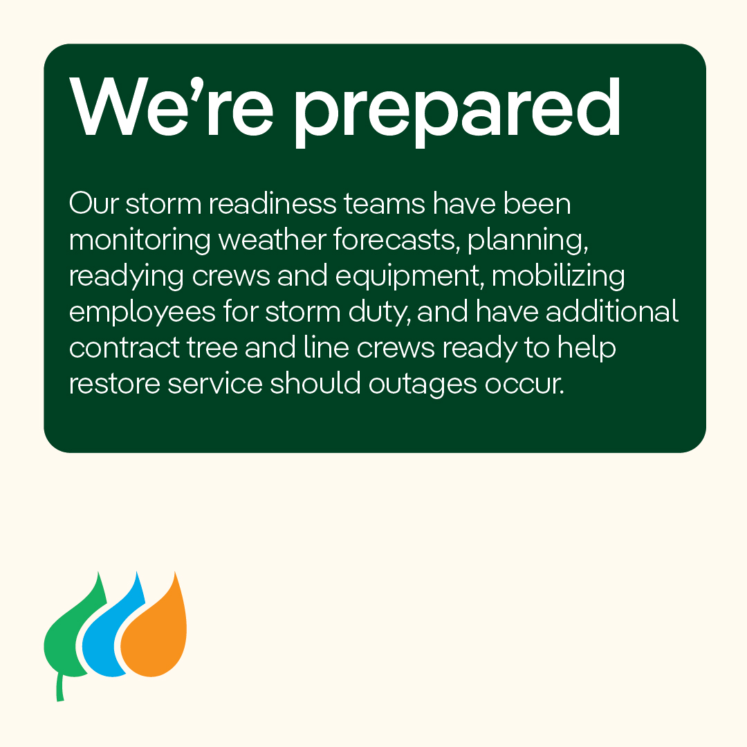 RGandE's tweet image. We are prepared for thunderstorms, high winds, and other hazardous weather today. Our team has been monitoring the weather and is ready to restore service to all customers should outages occur. Stay prepared with these tips. ow.ly/ssMt50VK0KU