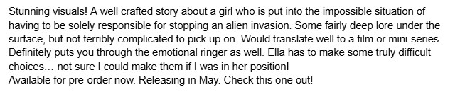 New title releasing next month: Indigo by Chi-Ho Kwong and Chi-Kit Kwong from <a href="/nakamapress/">nakamapress</a>  and <a href="/MadCaveStudios/">Mad Cave Studios</a> Etherial and beautifully told sci-fi story. Absolutely get your pre-orders in! Review below.
