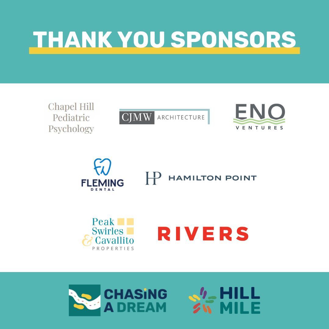 Hill Learning Center (@hillcenter) on Twitter photo Thank you to our Hill Mile sponsors, including Hero sponsors Chapel Hill Pediatric Psychology, <a href="/CJMWArch/">CJMW Architecture</a>, Eno Ventures, Fleming Dental, Hamilton Point Investment Advisors, Peak Swirles & Cavallito Properties, and <a href="/riversagency/">Rivers Agency</a>! Register today: bit.ly/HillMile2025 Thank you to our Hill Mile sponsors, including Hero sponsors Chapel Hill Pediatric Psychology, <a href="/CJMWArch/">CJMW Architecture</a>, Eno Ventures, Fleming Dental, Hamilton Point Investment Advisors, Peak Swirles & Cavallito Properties, and <a href="/riversagency/">Rivers Agency</a>! Register today: bit.ly/HillMile2025
